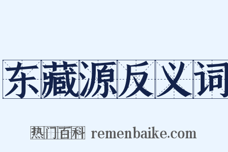 东藏源反义词是什么意思的图片